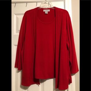 Sag Harbor Red Sweater Set